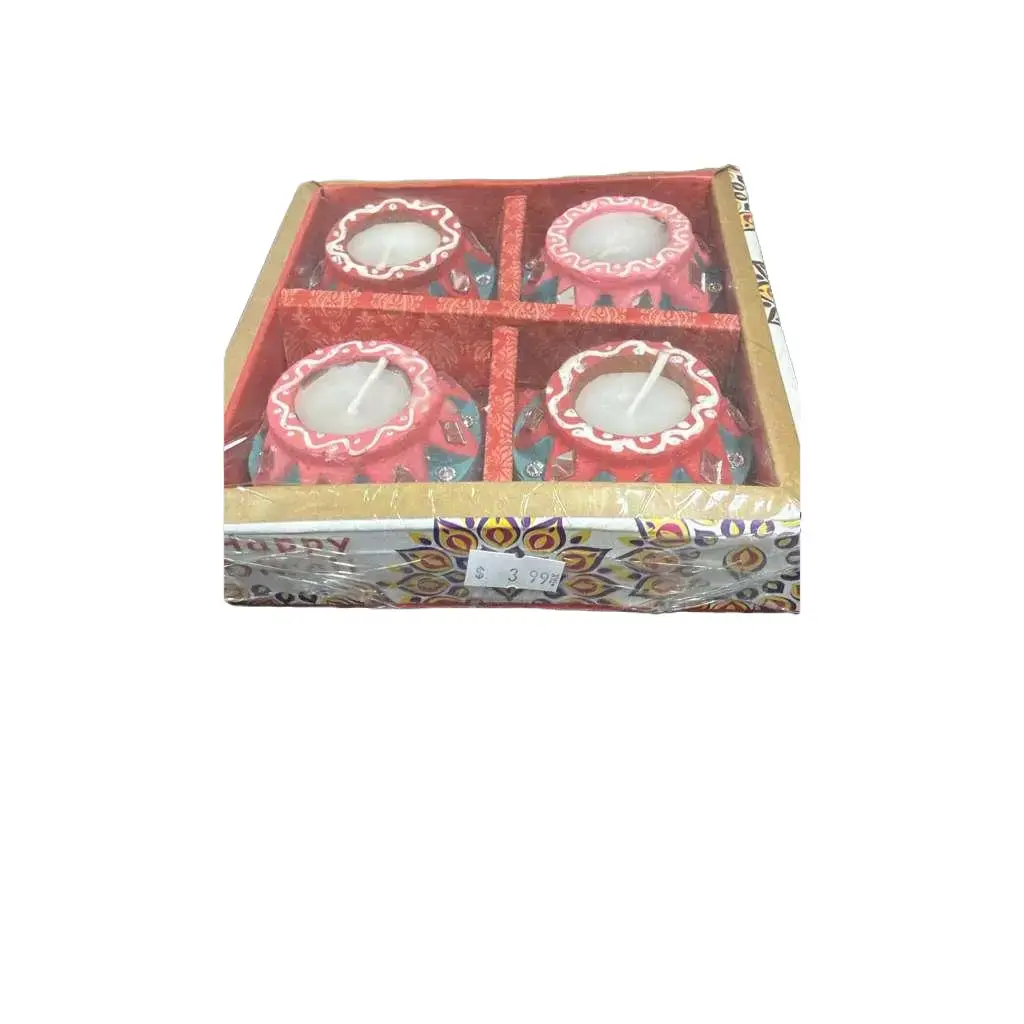 Diya Fancy Matki Candles pack of 4– Best Diwali Decorative Candles | High Quality Festive Fragrance