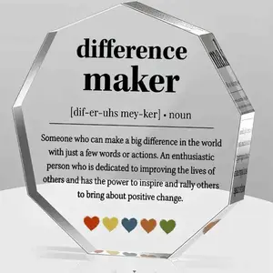 Difference Maker Gifts Thank You Gifts for Leader Boss Best Mom Mentor Coach Boss Manager Coworker Teacher Appreciation Quote Difference Maker Home Office Gift Desk Decor Signs Plaques