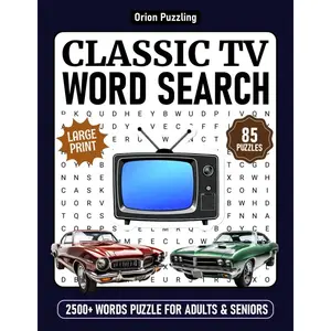 Classic TV Word Search Puzzles Large Print: 2500+ Nostalgic Words To Find For Adults And Seniors, Classic Themed Large Print Wordsearch Book For Relieve Anxiety Paperback – December 2, 2024