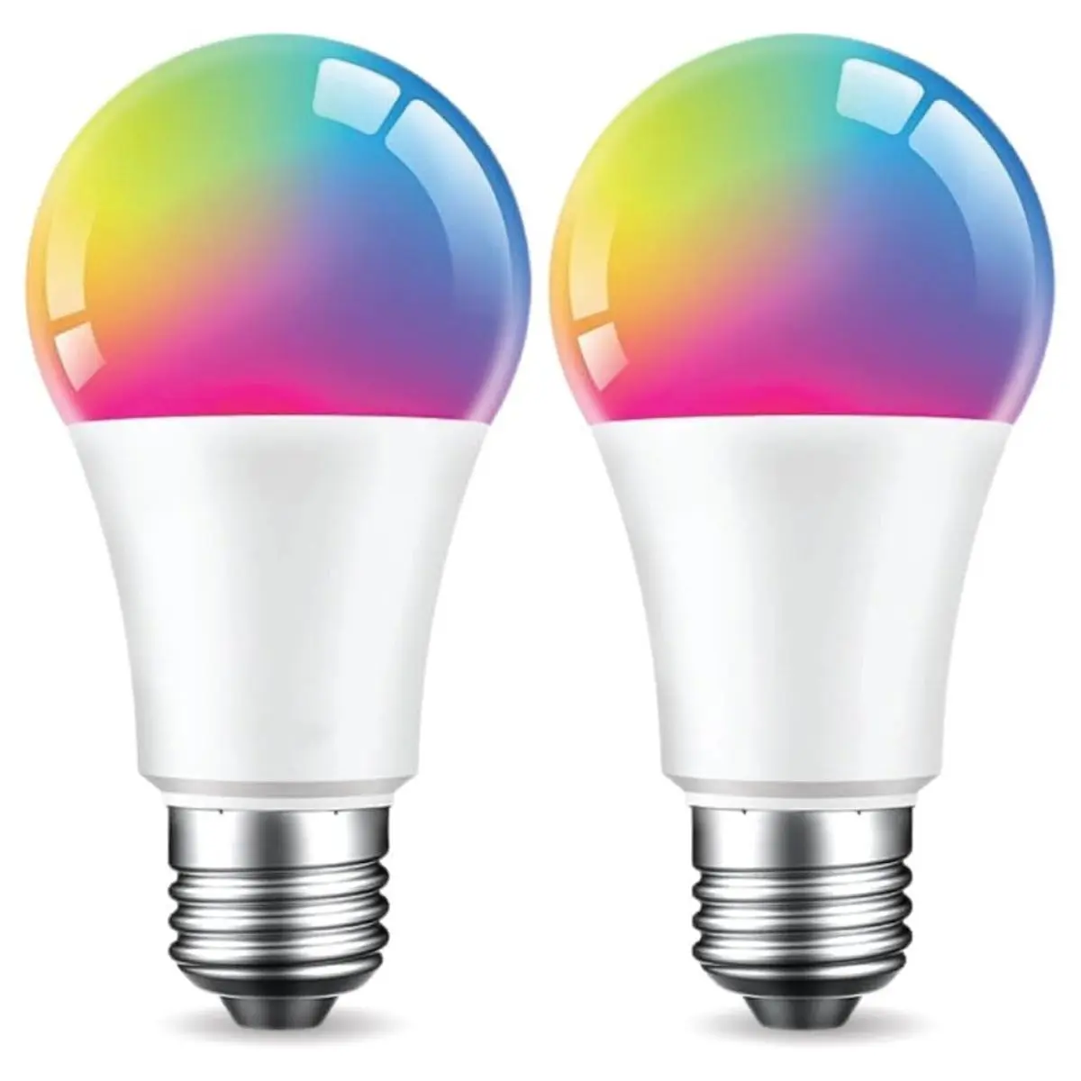 VCOOL Smart Light Bulbs, Full Color Changing Dimmable Smart WiFi Bulbs Compatible with Alexa and Google Home, A19, 12 Watts, 1000 Lumens, No Hub Required, Multicolor