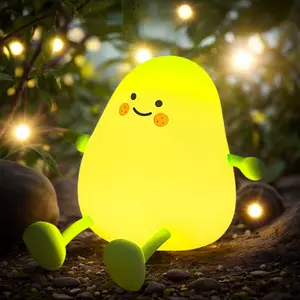 Cute Night Light, Rechargeable Silicone Lamp with Dimmable LED, Touch Control, Stylish Bedside Light for Living Room or Bedroom