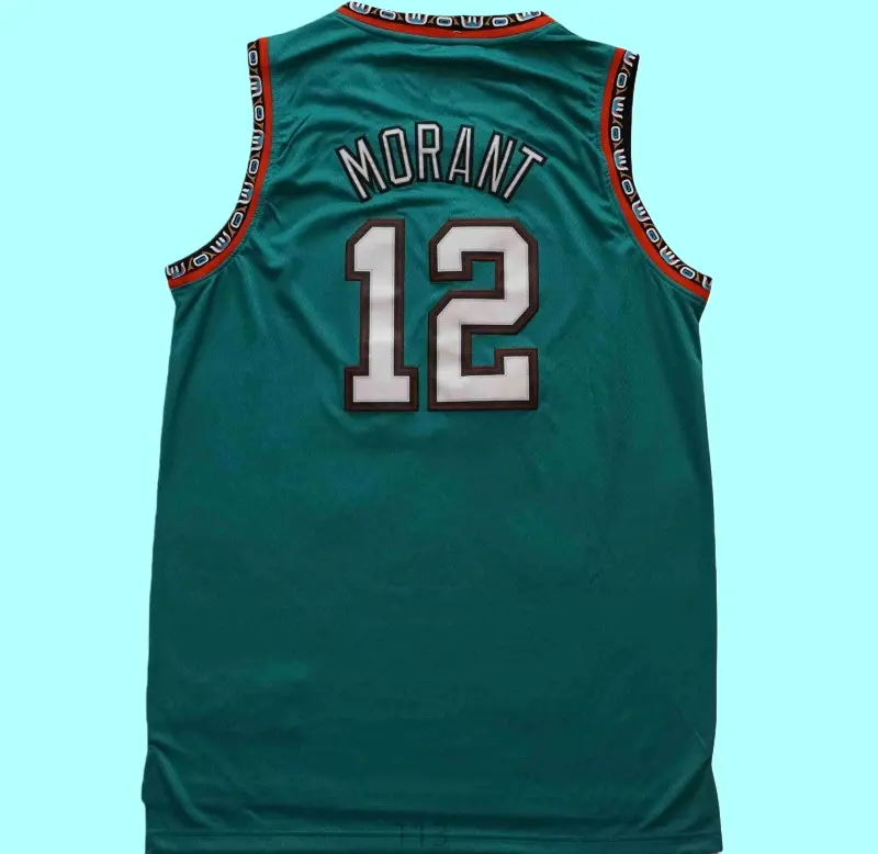 Ja Morant Men's Classic-Design Sleeveless stitched Basketball Jerseys green shirt