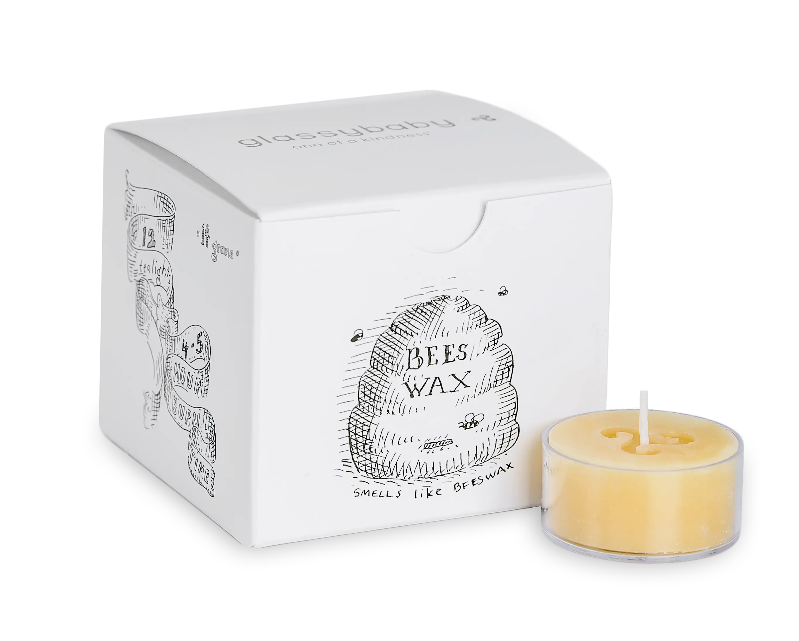 beeswax tealight candles - box of 12
