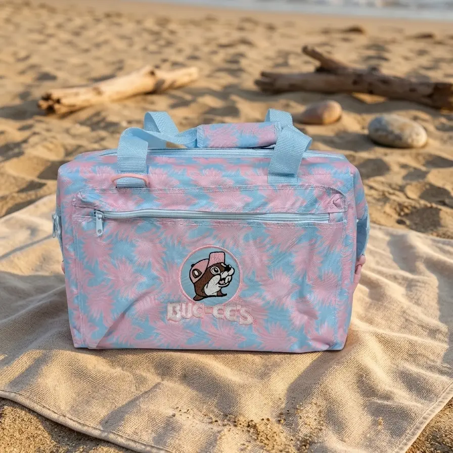 Buc-ee's 24 Can Cooler- Pink Palm