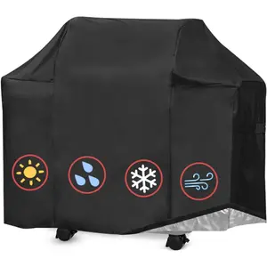 Grill Cover 52 Inch, Waterproof Grill Cover for, Compatible with Spirit 200 and 300 Series, Silver, Dyna Glo, Char Broil,