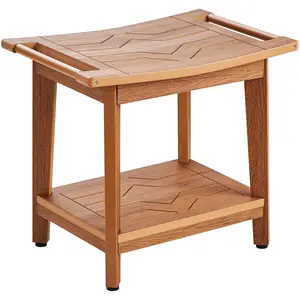 Father's Day Gift Spring new arrivals Poly Lumber Shower Bench 21 x 14 x 18.5 in Shower Stool Chair for Bathroom lift manual hand chain block