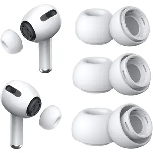 [3 Pairs] Replacement Ear Tips for Airpods Pro and Airpods Pro 2nd Generation with Noise Reduction Hole, Silicone Ear Tips for Airpods Pro with Portable Storage Box and Fit in The Charging Case(S/M/L)