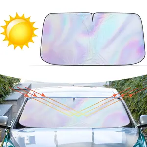 Foldable Car Sun Shade Cover, Reflective UV Block Protector Sun Visor, Keeps Vehicle Cool, Universal Fit for Sedan & SUVs