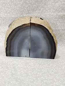Agate Crystal Bookends