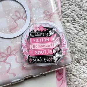 Magnetic Phone Grip Spicy Romance Book Phone Grip Smut Fantasy Crime Stack Design Funny Booktok Aesthetic Pink Girly Stand Unique Gift for Mood Readers Trendy Functional Coquette Goth Style Don't Talk To Me Quote