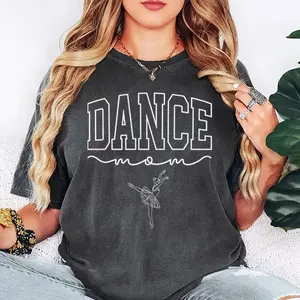 Dance Mom Shirt, Elegant Ballerina Silhouette Tee, Mother's Day Gift