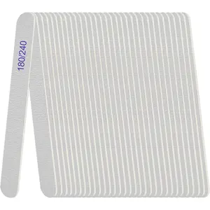 Nail File, Emery Boards for Nails 180/240 Grit Nail Files for Natural Nails Wood Double Sided Emory Fingernail Files Professional Reusable Manicure Pedicure limas para uñas (24 Packs)