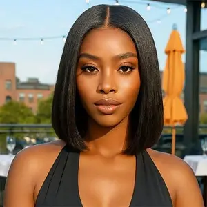 Wiggins Hair Glueless Wig Straight 6*2 Bob Wigs Human Hair Ready To Go Pre Cut Lace Beginners Friendly