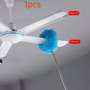Ceiling Fan Dust Collector with Extendable Pole, Detachable Brush Head for Easy Cleaning, Ideal for Rvs and Home Use