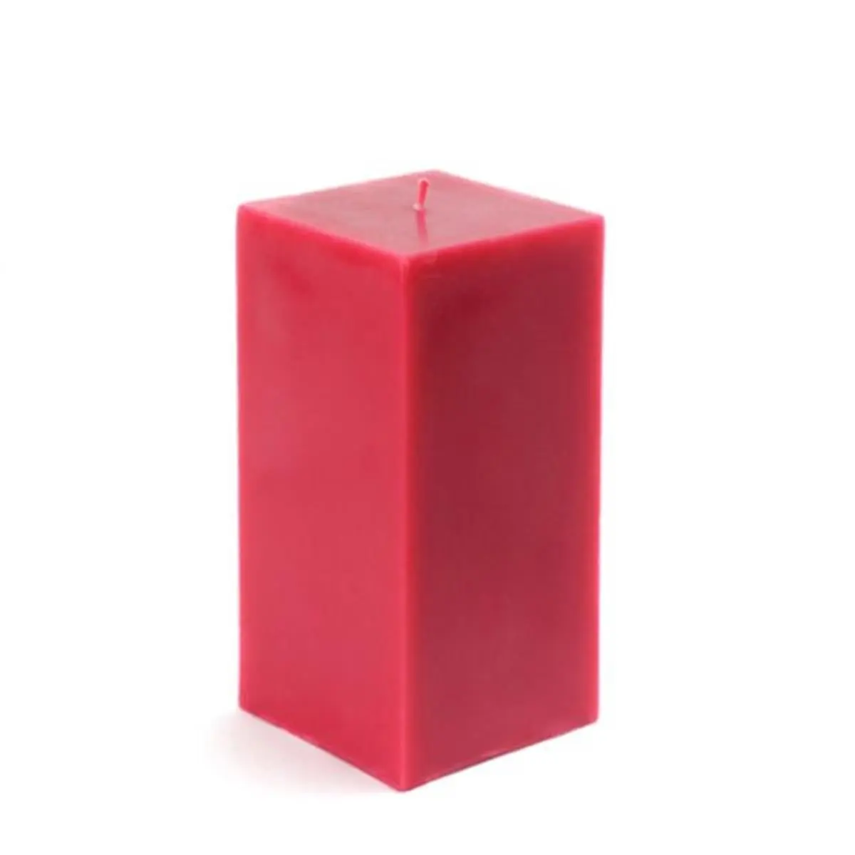 Jeco CPZ-140 3 x 6 in. Square Pillar Candles, Red
