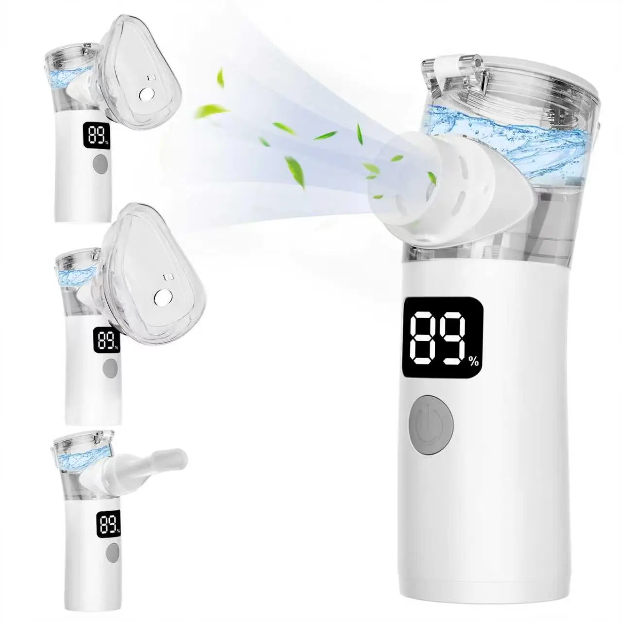 Hand-held Nebulizer for Adults & Kids, Rechargeable Portable Mesh Nebulizer with LED Display, Self-Clean Mode,Ultra Silent Handheld Nebulizer, Suitable for Home & Travel Use