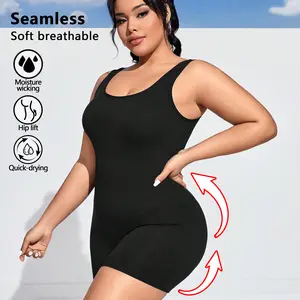 SUOVADUN LTY003 Athletic Romper for Women Workout Tank Top Bodysuit One Piece Buttery Soft Jumpsuit Scrunch Shorts Yoga Gym Outfit Stylish Activewear