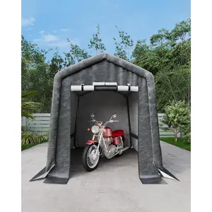 6x6 FT Outdoor Storage Shed ,Roll Up Door & Vent, Heavy Duty Waterproof PE Tarp, UV Resistant for Motorcycle, Firewood & Garden Tools