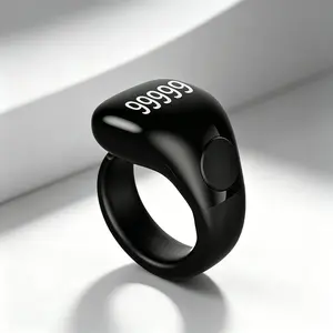 Smart Prayer Bead Counter Ring, Simple Islamic Style, 33/99 Vibration Alerts, APP Sync, Daily Dhikr Prayer Use, Muslim Essentials