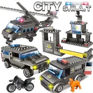 City Chase Special Police Action Small Particle Building Toy, Boys' Educational Gift, Fun Interactive Playset for Kids