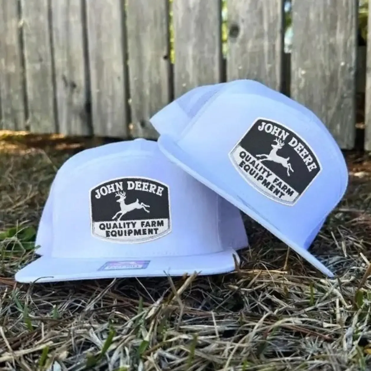 John Deere Quality Farm Equipment Trucker Hat | 7 Panel Mesh Snapback | Vintage Farm Flat Bill Cap | Farmer Gift for Him, Gift For Dad