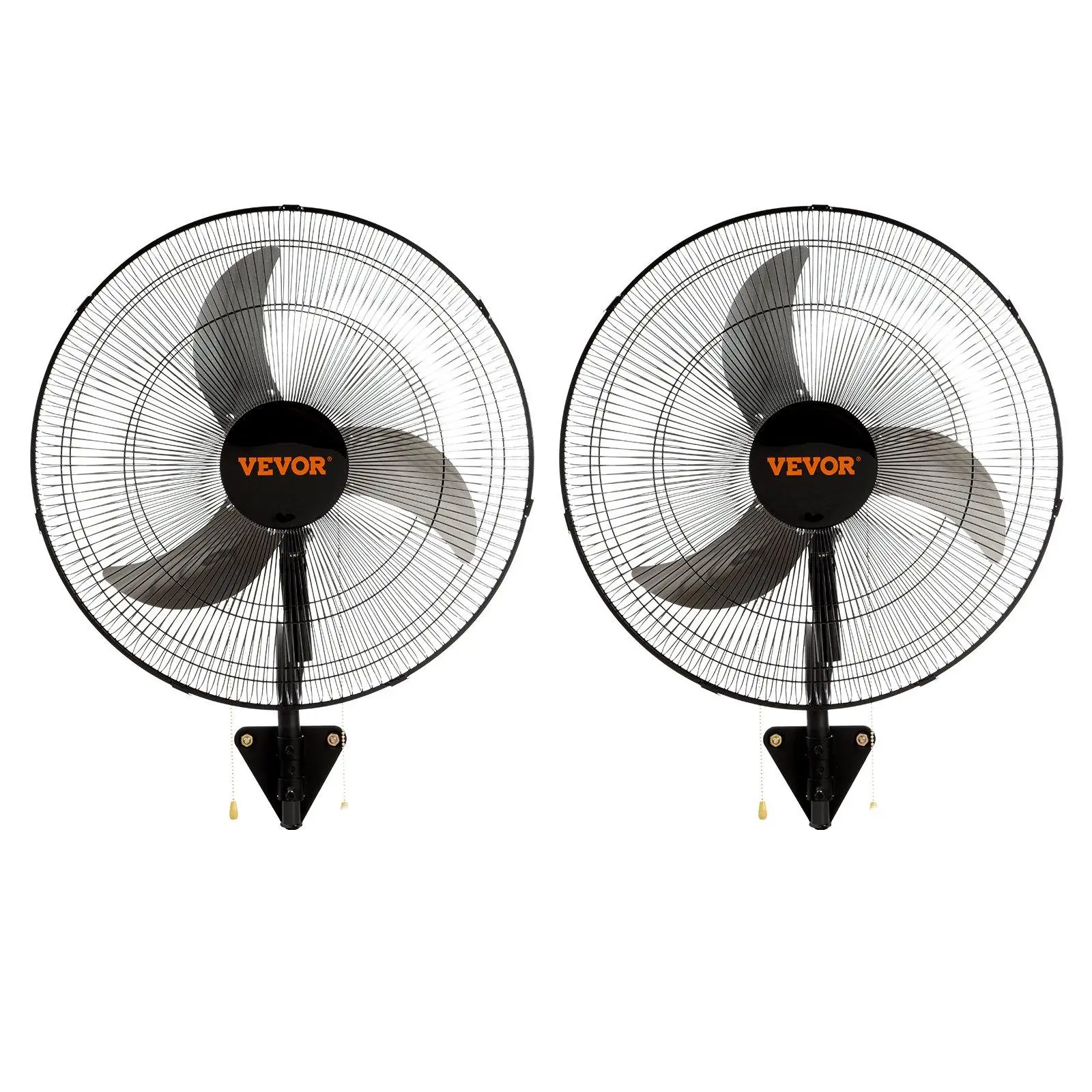VEVOR Oscillating Wall Mount Fan, 20 Inch, 3-speed High Velocity Max. 4650 CFM Industrial Wall Fan, Commercial or Residential for Warehouse, Greenhous
