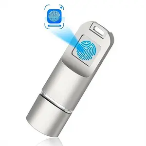 TechMaster 64GB USB 3.0 Fingerprint Flash Drive - Zinc Alloy Build, Biometric Lock, Fast Fingerprint Recognition, Privacy Management Key, Secure Storage, Store & Backup Documents for Windows, Android 6.0 or Above, Long Service Life