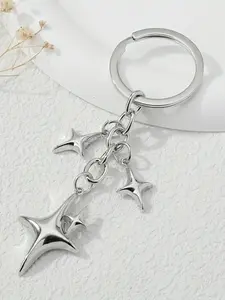 Starfish & Cross Design Keychain, Fashionable Keychain for Women & Men, Trendy All-match & Exquisite Keychain for Birthday Gift, Fashionable Alloy Keychain, Keychain for Bags