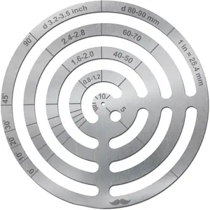 - Stainless Steel   Rulers, Drawing & Drafting Tools with Circle,  & Leather Templates