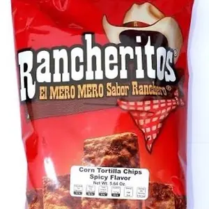 Rancheritos El Mero Mero Sabor Ranchero Corn Tortilla Chips Spicy Flavor 5.64 Oz Snack
