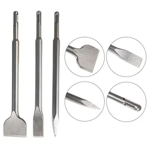 TikTokShopBlackFriday findmall 6-Piece SDS Plus Concrete Drill Bit Set - Rotary Hammer Bits Including Point Chisel, 20mm & 40mm Flat Chisels