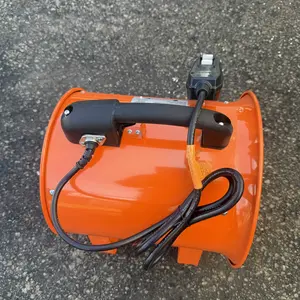 VEVOR Portable Ventilator,  12 inch Heavy Duty Cylinder Fan with 16.4ft Duct Hose, 585W Strong Shop Exhaust Blower 3198CFM, Industrial Utility Blower for Sucking Dust, Smoke, Smoke Home/Workplace，High Velocity, Low Noise