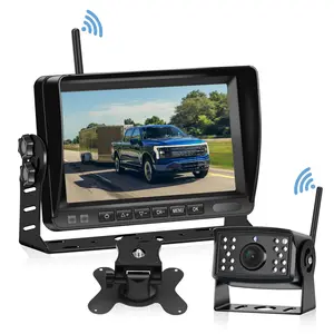 RV Backup Camera Wireless Plug and Play: Pre-Wired for Furrion System Recording Wide View Rear View Camera Clear Night Vision HD 1080P 7'' Monitor for Trailer Camper Motorhome