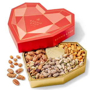 Gift Basket, Heart Box with Gourmet Nuts Assortment