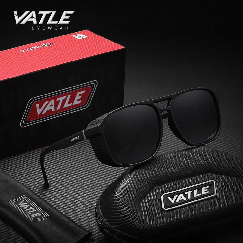 VATLE Men's Retro Punk Steam Polarized Sunglasses, Full Rim Statement Frame Glasses with TAC Lenses, Vintage Stylish Daily Eyewear, Ideal Gifts for Birthdays and Holidays, Versatile Shades VE320, Men's Sunglasses, Outdoor, Sunglasses For Women, Pc