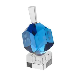 Copa Judaica Dreidel Crystal Nugget Blue