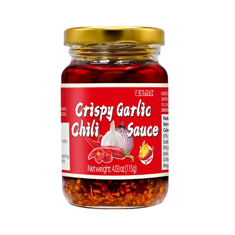 Crispy Garlic Chili Sauce 115g-Sweet and Spicy Chillioil Dip for Rice, Noodles Topping, Spicy Sauces ,garlic,garlic sauce