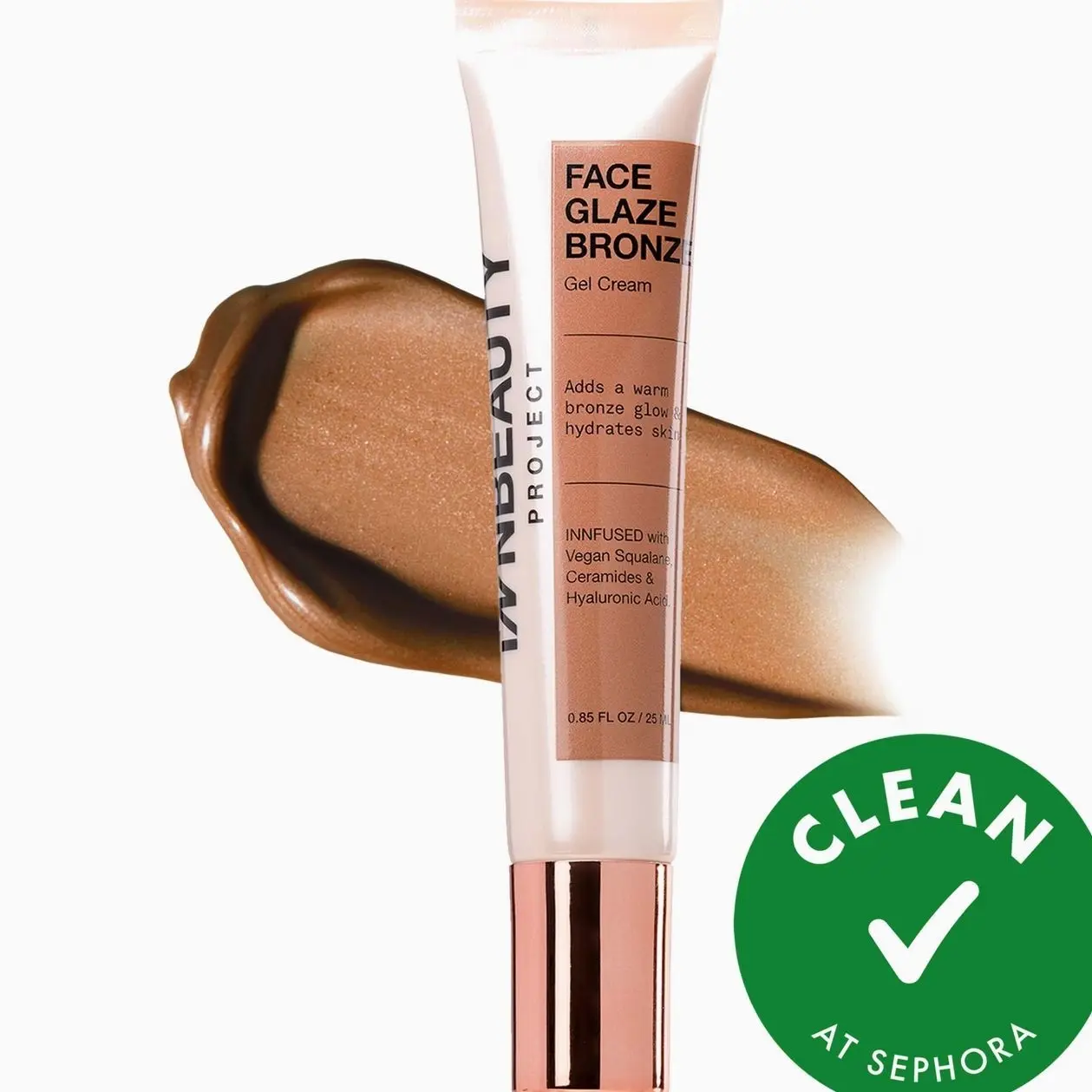 INNBEAUTY PROJECT Bronze Face Glaze Gel Cream with Squalane, Ceramides & Hyaluronic Acid