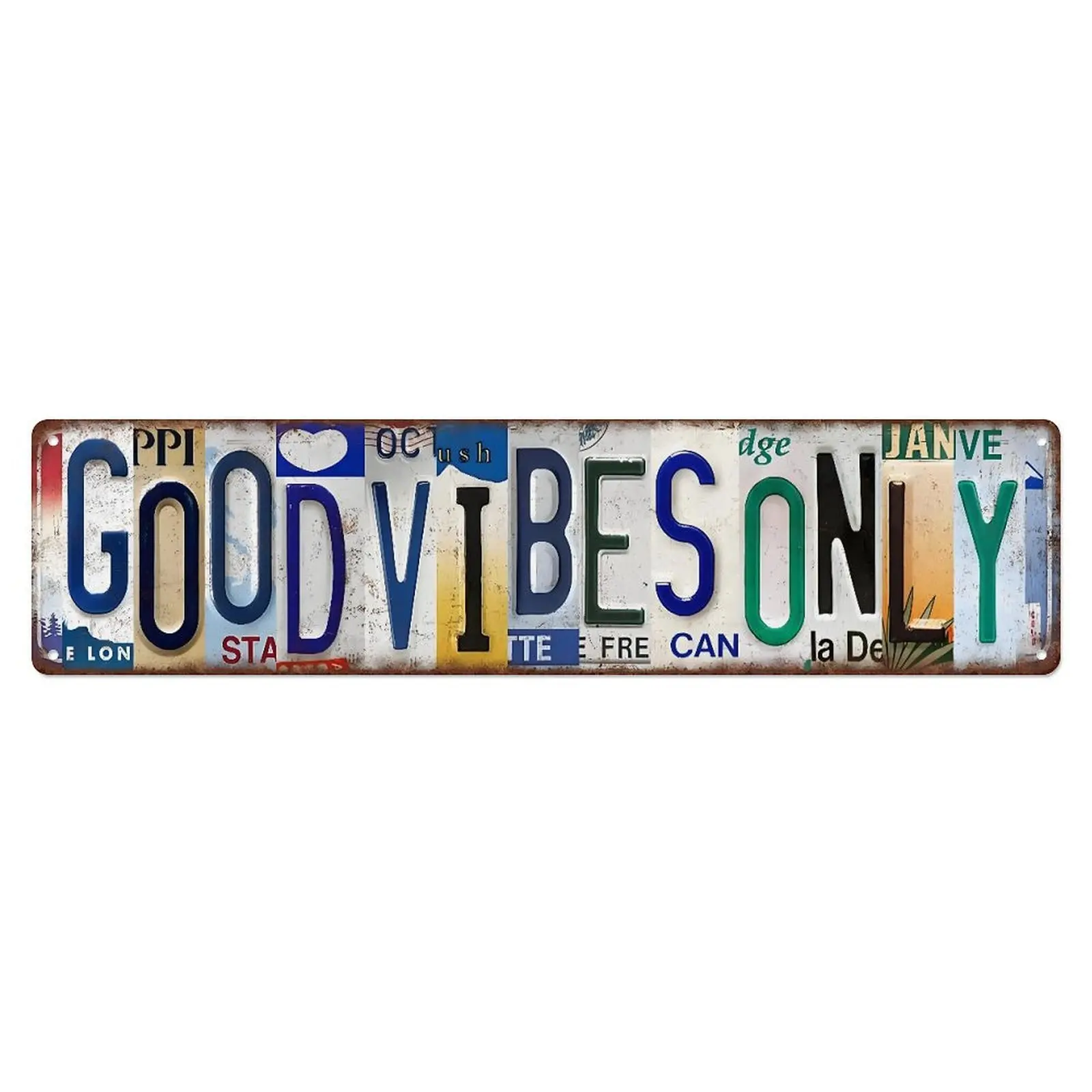 Vintage Low-Profile Retro Home Sign, Daily Universal Rectangular Metal Tin Wall Hanging, 16x4 Inches for Man Cave Bar Home Decor