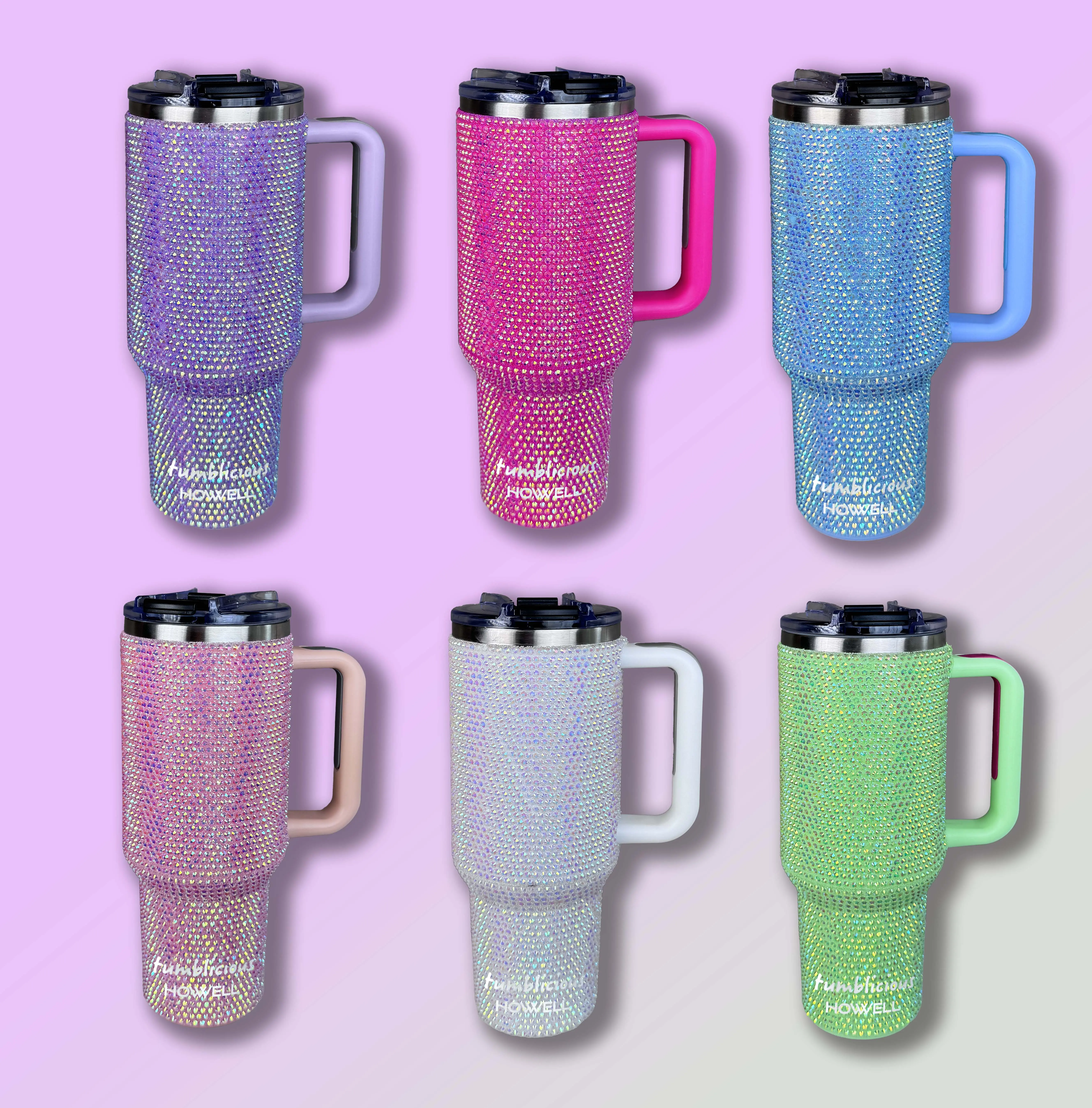 1 PACK, 40oz Tumbler, Rhinestone Tumbler, Stainless Steel, Vacuum Insulation, Thermal Insulation