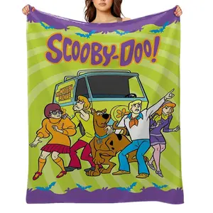 scooby-doo-Flannel Throw Blanket for Girls Boys- Ultra Soft, Anti-Shrink & Wrinkle-Resistant ,Quick-Dry, Machine Washable Cozy Throw ,Perfect Gift for Kids Adults A-78