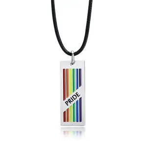 Rainbow Pride Pendant Necklace