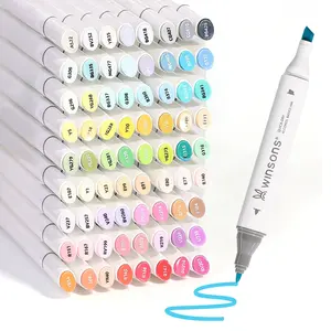 WINSONS Upgrade Dual Tip Alcohol Markers Set – Airbrush Compatible Professional Art Markers (24/48/72 Colors)