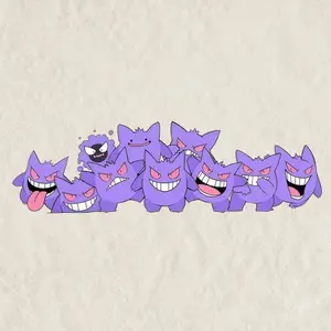 Gengar Car Decal: Waterproof Ghost Family Sticker for Laptop, Car àn Tumbler
