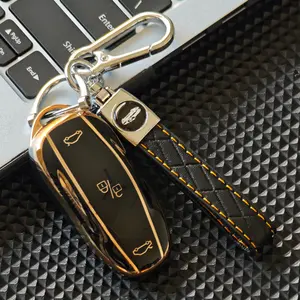 Tesla Keychain Cover Compatible with Tesla S/3/y, Smart Remote Accessory, No-Key Protection Shell, Essential Car Accessories