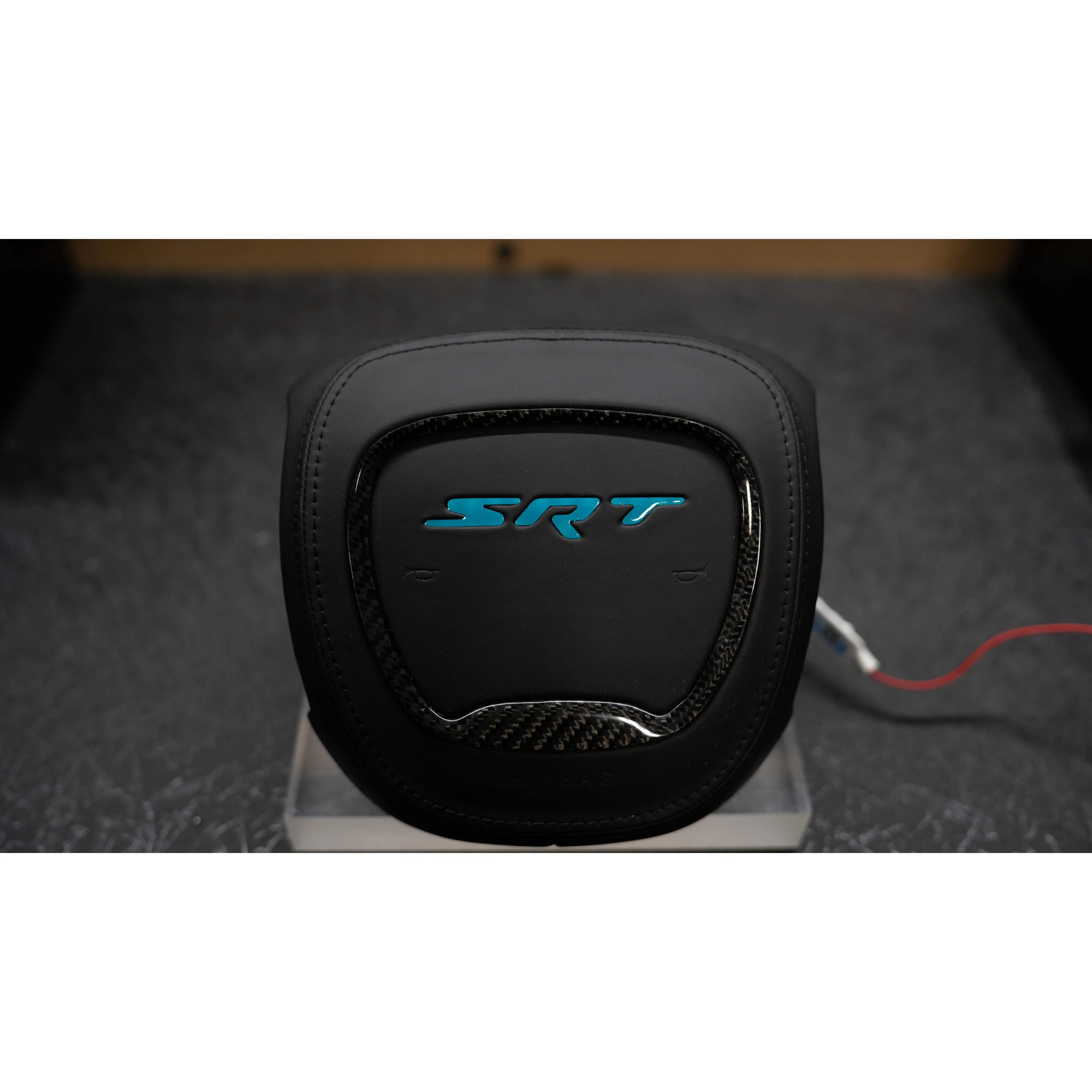 Habibis Carbon SRT Airbag Cover for Dodge SRT Models - Premium LED SRT Decal, Carbon-Style Interior Enhancement, Heat-Resistant, OEM Fit, Aggressive Motorsport-Inspired Car Accessories