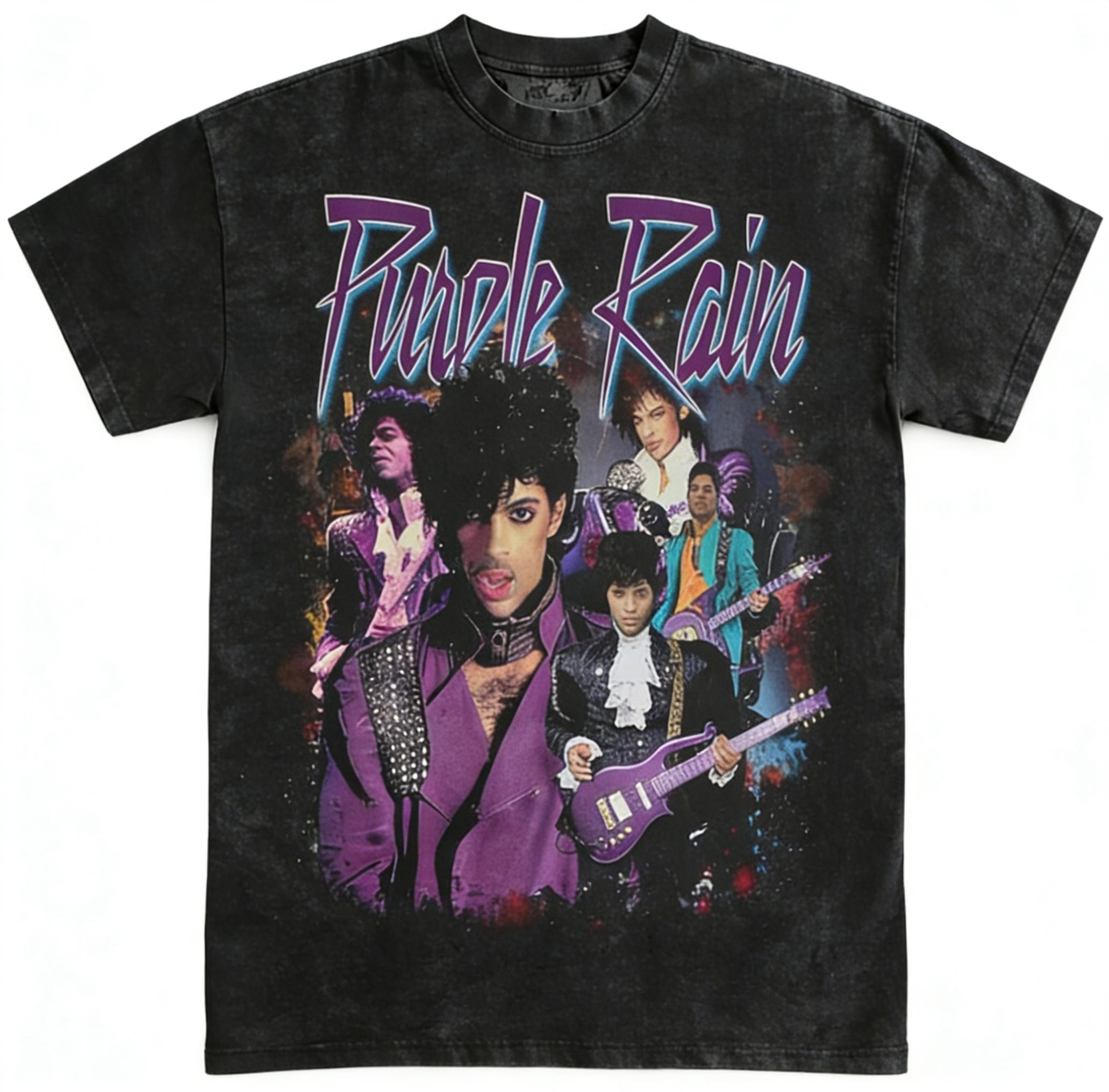 Prince Purple Rain Revolution Graphic T-Shirt Classic Crew Neck Tee