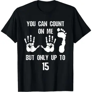 Cotton Unisex Funny Amputee Leg Foot Amputation Count On Me Disabled Joke T-Shirt