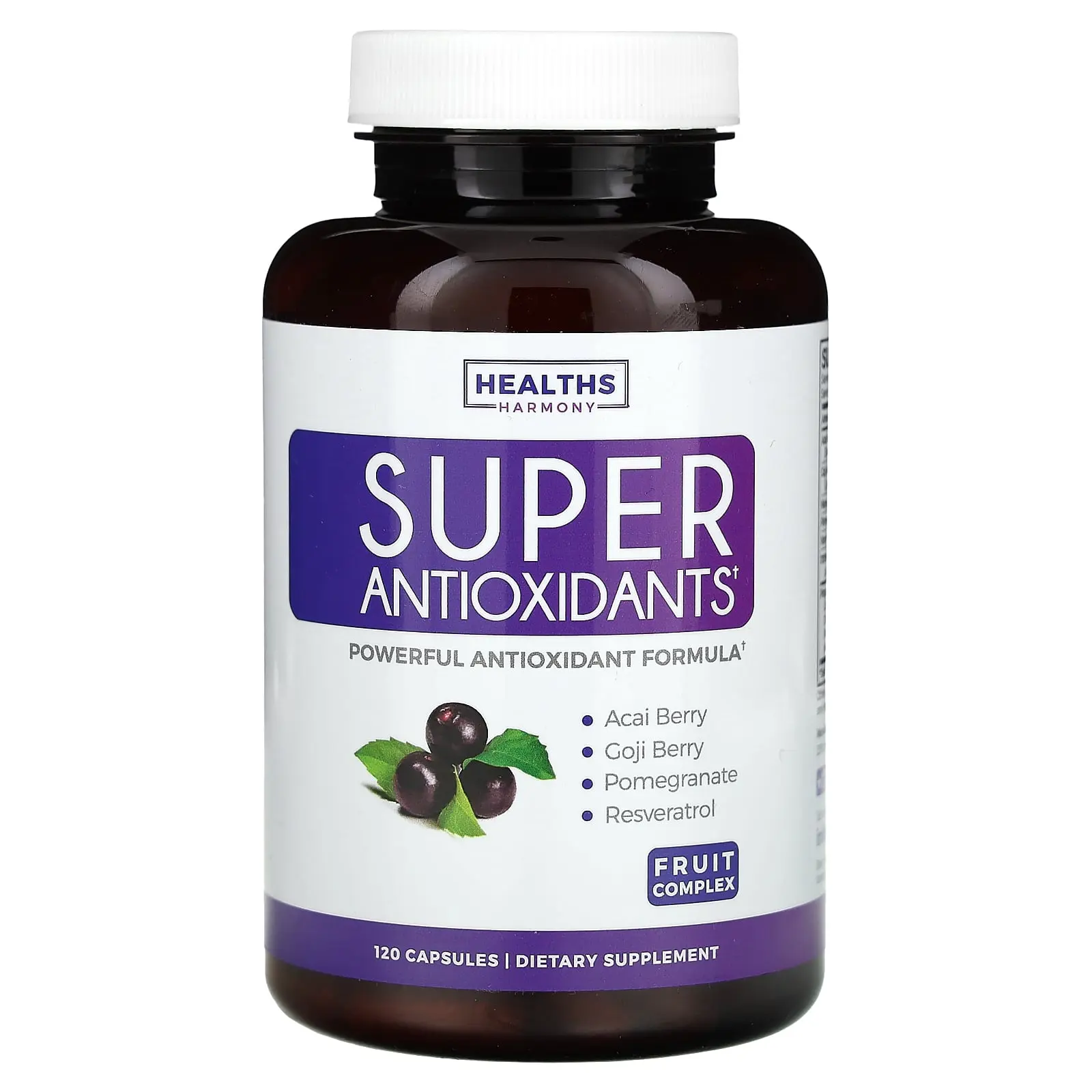 Healths Harmony Super Antioxidants, Fruit Complex, 120 Capsules