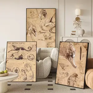 PIKPAKA H-Harry P-Potter Magical Creatures Dragon Poster HD Waterproof Art Poster for Home, Bar & Café Decor | Fade-Resistant, Non-Sticky, Vibrant DIY Wall Print | Perfect Decorative Poster for Office & Living Room Artwork